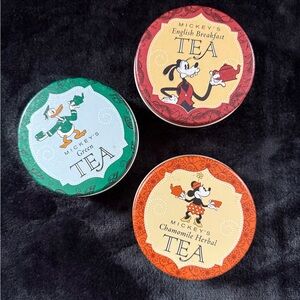 Mickey's Tea Tin Set - Green, Red, Orange